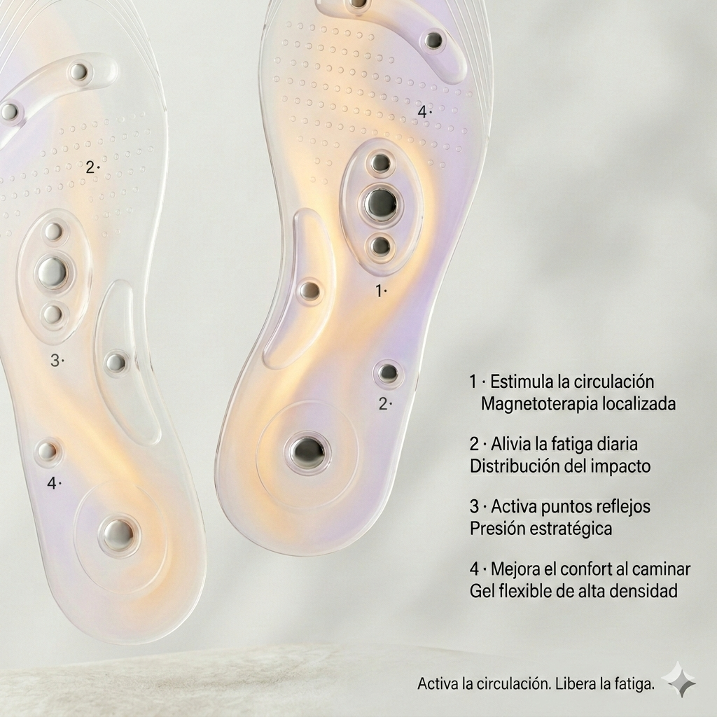 Detalle del gel flexible de las plantillas Habita